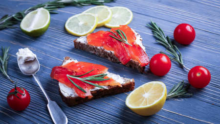 Fish sliced on the table for meals. の写真素材