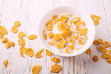 Cereal for Breakfast is on the table.