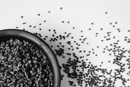 buckwheat porridge on the table.buckwheat porridge on the table.の写真素材