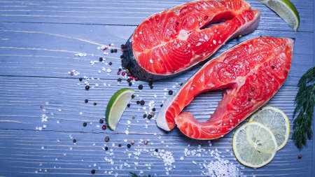 Fish sliced on the table for meals. の写真素材