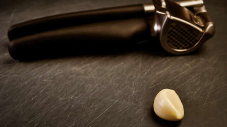 A composition of cloves of garlic on the table.の写真素材