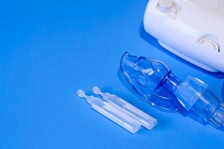 Medical nebulizer for the treatment of bronchitis. Camera againsの写真素材