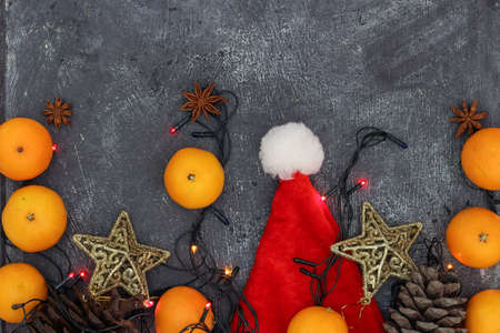 Background of Christmas decorations and gifts with multi-coloredの写真素材