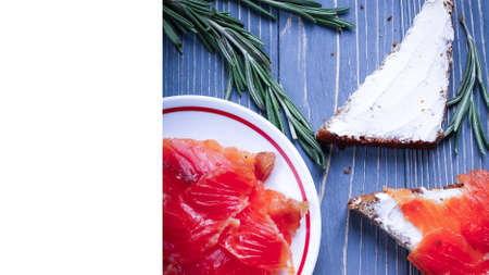 Fish sliced on the table for meals. の写真素材
