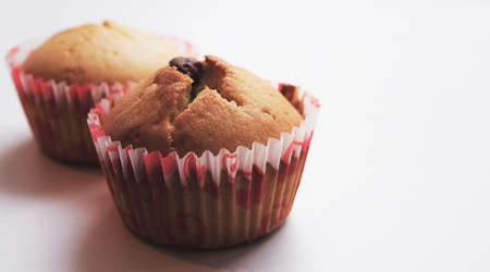 Homemade cakes baking on the kitchen tableの写真素材