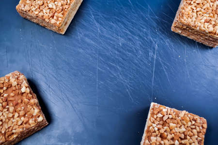 Pieces of cake lying on the table. Dessert for Breakfast for chiの写真素材