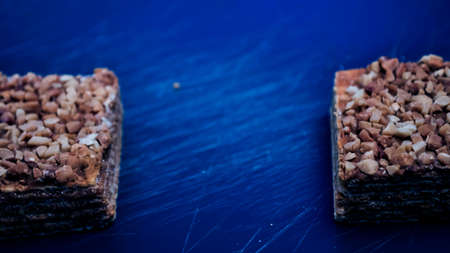 Pieces of cake lying on the table. Dessert for Breakfast for chiの写真素材