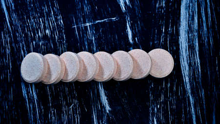 Pills and vitamins for health on the table. Medications to treatの写真素材