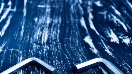 Hexagon for repair work lying on the table.の写真素材