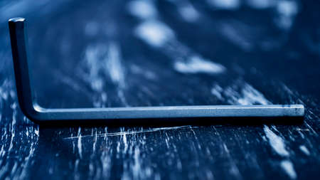 Hexagon for repair work lying on the table.の写真素材