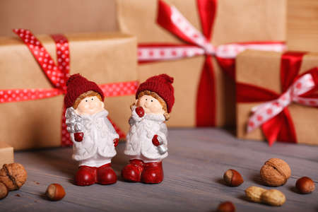 New Year composition from various ornamentsの写真素材