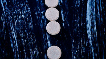 Pills and vitamins for health on the table.の写真素材