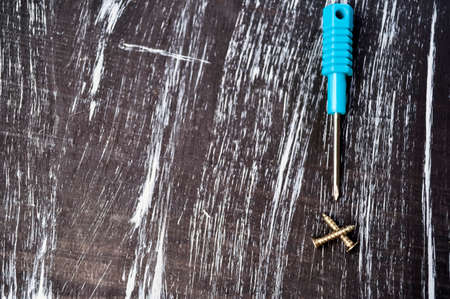 Screwdrivers to repair lying on the table. Mens housework.の写真素材
