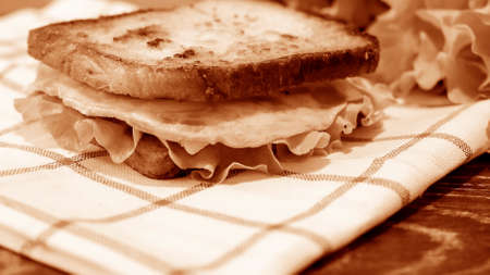Toast for Breakfast sandwich with vegetables. Healthy eatingの写真素材