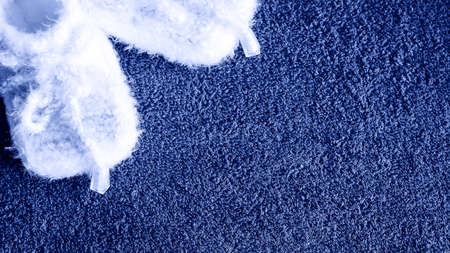 Toiletries and towels lying on the table. Soap and cream for wasの写真素材