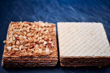 Pieces of cake lying on the table. Dessert for Breakfast for chiの写真素材