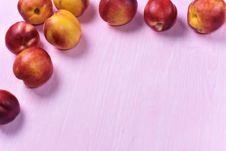 composition of ripe peachesの写真素材