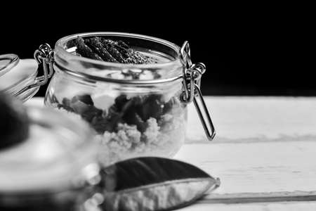 Strawberry dessert on the tableの写真素材