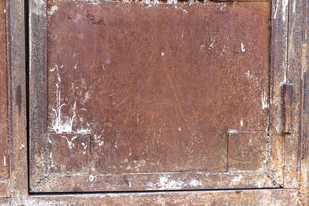 The texture of the metal doors in the garageの写真素材