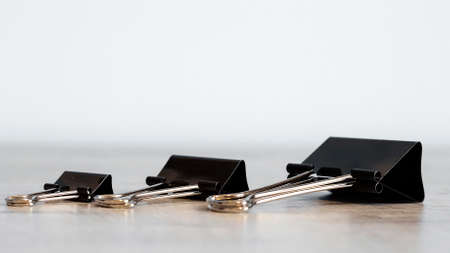 Stapler for office work on the table. Stationery item. Office suの写真素材