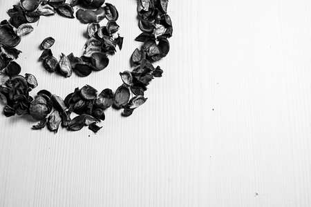 The frame of dried flowers. Decorated with dried flowers. Vase pの写真素材