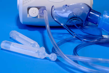 Medical nebulizer for the treatment of bronchitis. Camera againsの写真素材