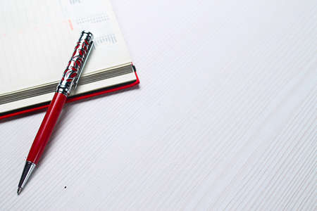 stationery lying on the table. The table in the office. Workplacの写真素材