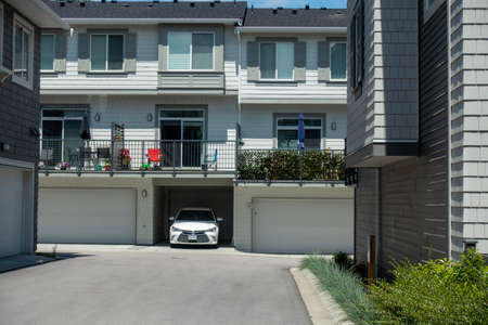 Luxury house with garage and parking lot. Luxury house.