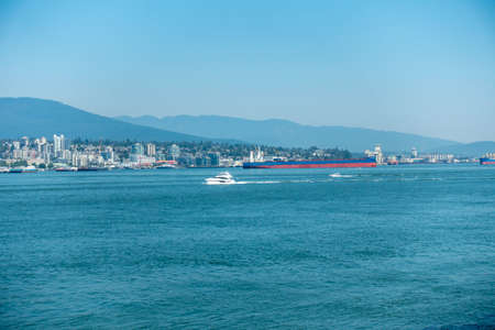Cargo ship in the port of San Francisco, California, USAの写真素材