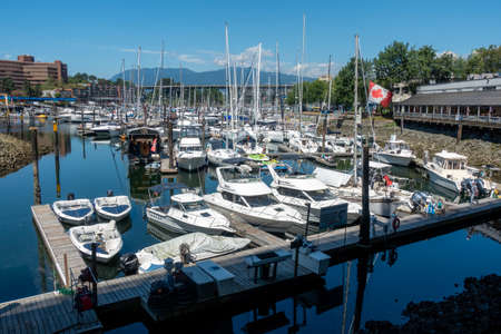 False Creek Marina, Vancouver, Americaの写真素材