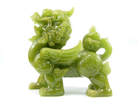 Leo or Singh statue in Chinese styleの写真素材