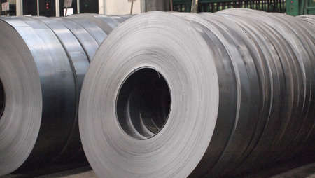 Stock Photo - Coils of stell stripes in storeの写真素材