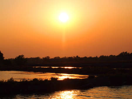 Beautiful sunset in Thailandの写真素材