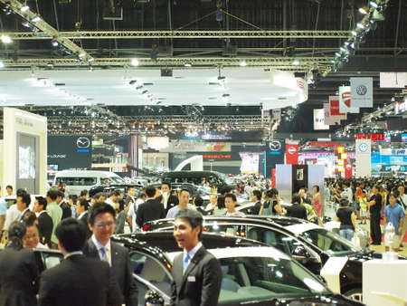 BANGKOK,THAILAND-APRIL 7 : Unidentified People in Motor Show 2013 Concept Of Street of Automotive Fashion on APRIL 7,2013 in BANGKOK,THAILAND.のeditorial素材