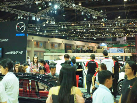 BANGKOK,THAILAND-APRIL 7 : Unidentified People in Motor Show 2013 Concept Of Street of Automotive Fashion on APRIL 7,2013 in BANGKOK,THAILAND.のeditorial素材