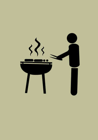 Grilled Barbecue by manのイラスト素材