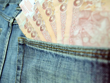 money pocketsの写真素材