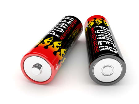 Two batteriesの写真素材