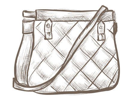 Women bag sketchのイラスト素材