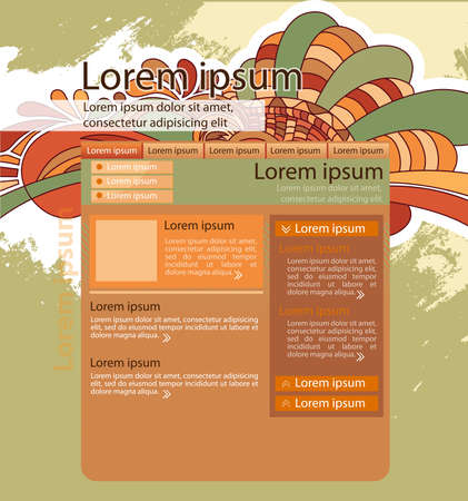 Abstract web page design templateのイラスト素材