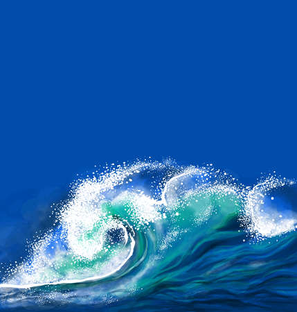 Ocean waveのイラスト素材