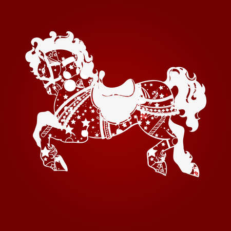 New year horse 2014のイラスト素材