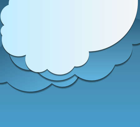 Paper cut clouds background or design templateのイラスト素材