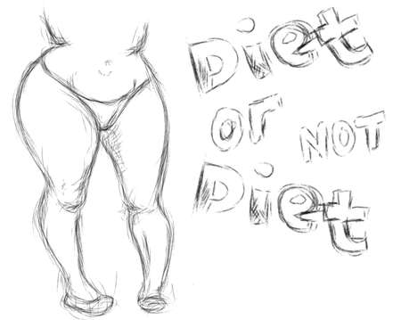 Diet sketchのイラスト素材