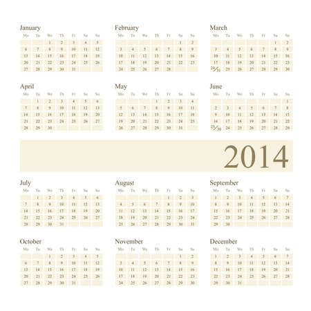 2014 Calendarのイラスト素材
