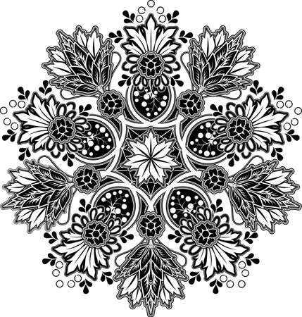 Radial geometric ornament のイラスト素材