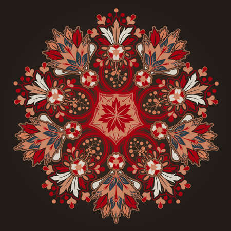 Radial geometric ornament のイラスト素材