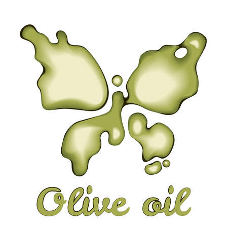 Butterfly made of olive oilのイラスト素材