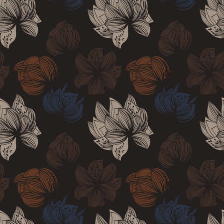 Herbarium seamless textureのイラスト素材