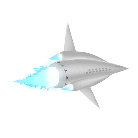 Space ship isolatedのイラスト素材